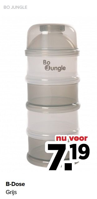 Aanbiedingen Bo jungle b-dose grijs - Bo Jungle - Geldig van 27/09/2021 tot 23/10/2021 bij Baby-Dump