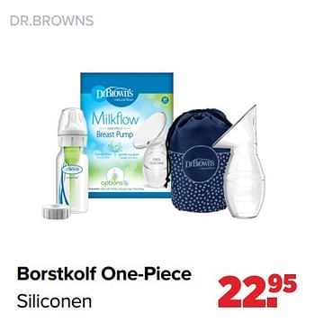 Aanbiedingen Dr.browns borstkolf one-piece siliconen - DrBrown's - Geldig van 27/09/2021 tot 23/10/2021 bij Baby-Dump