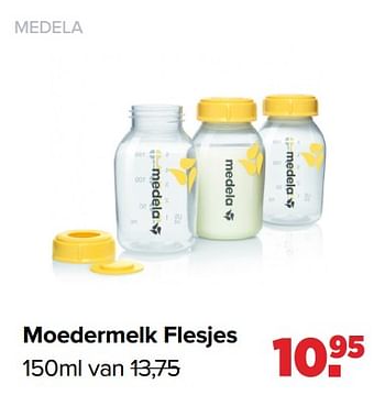 Aanbiedingen Medela moedermelk flesjes - Medela - Geldig van 27/09/2021 tot 23/10/2021 bij Baby-Dump