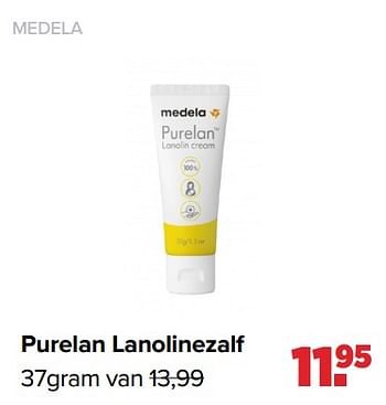 Aanbiedingen Medela purelan lanolinezalf - Medela - Geldig van 27/09/2021 tot 23/10/2021 bij Baby-Dump