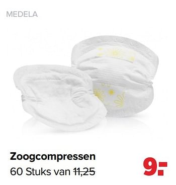 Aanbiedingen Medela zoogcompressen - Medela - Geldig van 27/09/2021 tot 23/10/2021 bij Baby-Dump