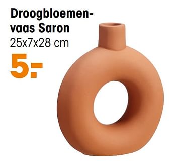 Aanbiedingen Droogbloemenvaas saron - Huismerk - Kwantum - Geldig van 04/10/2021 tot 17/10/2021 bij Kwantum