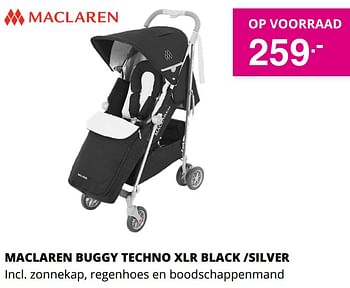 Aanbiedingen Maclaren buggy techno xlr black -silver - Maclaren - Geldig van 03/10/2021 tot 10/10/2021 bij Baby & Tiener Megastore