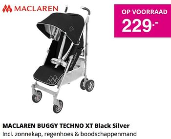 Aanbiedingen Maclaren buggy techno xt black silver - Maclaren - Geldig van 03/10/2021 tot 10/10/2021 bij Baby & Tiener Megastore