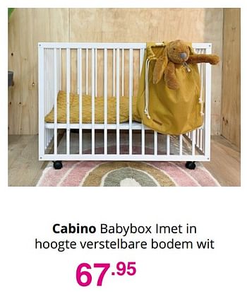 Aanbiedingen Cabino babybox - Cabino - Geldig van 03/10/2021 tot 10/10/2021 bij Baby & Tiener Megastore