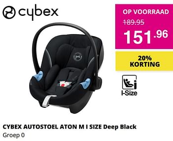 Aanbiedingen Cybex autostoel aton m i size deep black - Cybex - Geldig van 03/10/2021 tot 10/10/2021 bij Baby & Tiener Megastore
