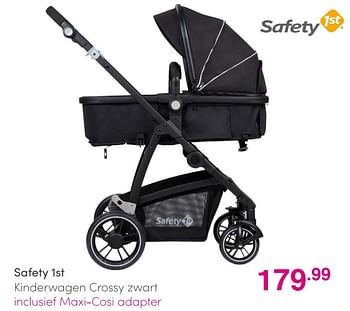 Aanbiedingen Safety 1st kinderwagen crossy zwart - Safety 1st - Geldig van 03/10/2021 tot 10/10/2021 bij Baby & Tiener Megastore