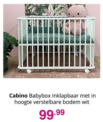Aanbiedingen Cabino babybox - Cabino - Geldig van 03/10/2021 tot 10/10/2021 bij Baby & Tiener Megastore