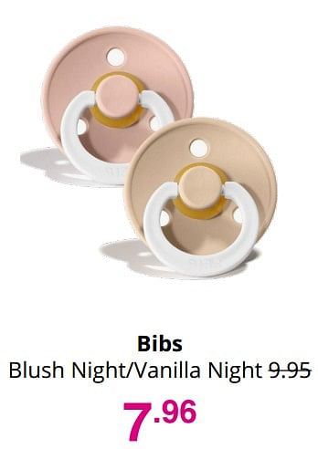 Aanbiedingen Bibs blush night-vanilla night - Bibs - Geldig van 03/10/2021 tot 10/10/2021 bij Baby & Tiener Megastore