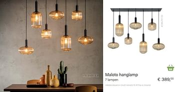Aanbiedingen Maloto hanglamp 7 lampen - Lucide - Geldig van 04/10/2021 tot 16/11/2021 bij Multi Bazar