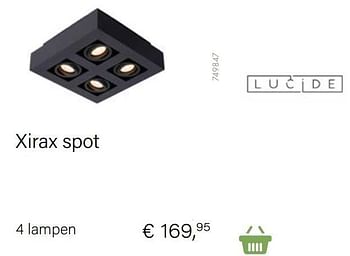 Aanbiedingen Xirax spot 4 lampen - Lucide - Geldig van 04/10/2021 tot 16/11/2021 bij Multi Bazar