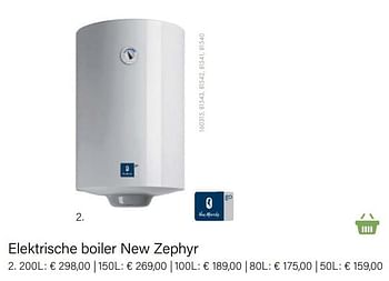 Aanbiedingen Elektrische boiler new zephyr - Van Marcke - Geldig van 04/10/2021 tot 16/11/2021 bij Multi Bazar