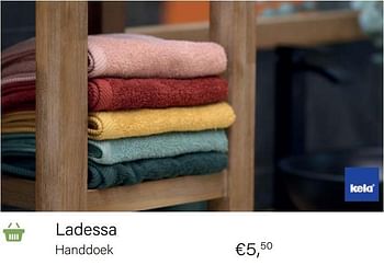 Aanbiedingen Ladessa handdoek - Kela - Geldig van 04/10/2021 tot 16/11/2021 bij Multi Bazar