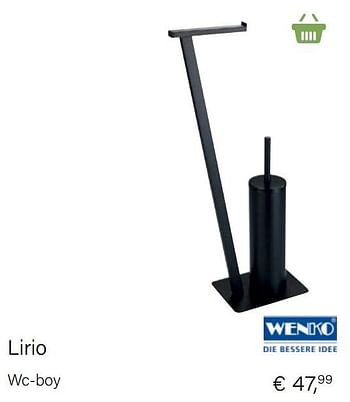 Aanbiedingen Lirio wc-boy - Wenko - Geldig van 04/10/2021 tot 16/11/2021 bij Multi Bazar