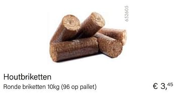 Aanbiedingen Ronde houtbriketten - Huismerk - Multi Bazar - Geldig van 04/10/2021 tot 16/11/2021 bij Multi Bazar