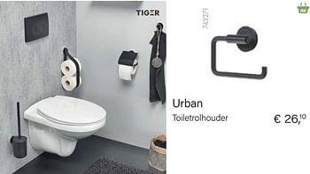 Aanbiedingen Urban toiletrolhouder - Tiger - Geldig van 04/10/2021 tot 16/11/2021 bij Multi Bazar