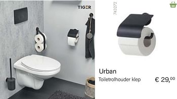 Aanbiedingen Urban toiletrolhouder klep - Tiger - Geldig van 04/10/2021 tot 16/11/2021 bij Multi Bazar