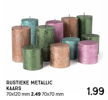 Aanbiedingen Rustieke metallic kaars - Huismerk - Xenos - Geldig van 04/10/2021 tot 17/10/2021 bij Xenos