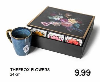 Aanbiedingen Theebox flowers - Huismerk - Xenos - Geldig van 04/10/2021 tot 17/10/2021 bij Xenos