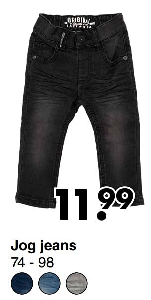 Aanbiedingen Jog jeans - Huismerk - Wibra - Geldig van 04/10/2021 tot 17/10/2021 bij Wibra