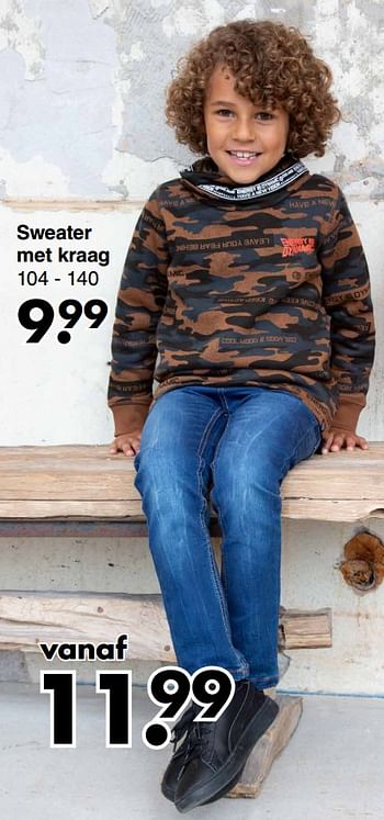 Aanbiedingen Sweater met kraag - Huismerk - Wibra - Geldig van 04/10/2021 tot 17/10/2021 bij Wibra