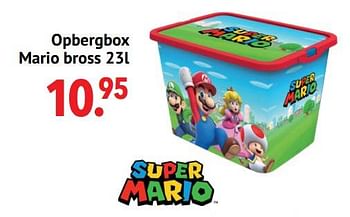 Aanbiedingen Opbergbox mario bross - Super Mario - Geldig van 11/10/2021 tot 06/12/2021 bij Multi Bazar