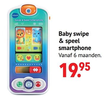 Aanbiedingen Baby swipe + speel smartphone - Vtech - Geldig van 11/10/2021 tot 06/12/2021 bij Multi Bazar