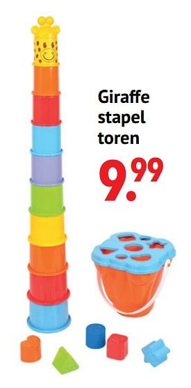 Aanbiedingen Giraffe stapel toren - Play-Go - Geldig van 11/10/2021 tot 06/12/2021 bij Multi Bazar