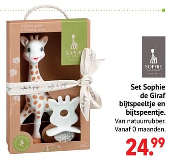 Aanbiedingen Set sophie de giraf bijtspeeltje en bijtspeentje - Sophie de Giraf - Geldig van 11/10/2021 tot 06/12/2021 bij Multi Bazar