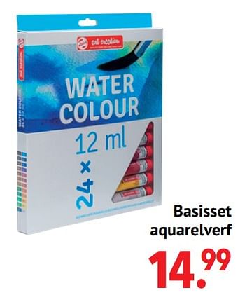 Aanbiedingen Basisset aquarelverf - Talens - Geldig van 11/10/2021 tot 06/12/2021 bij Multi Bazar