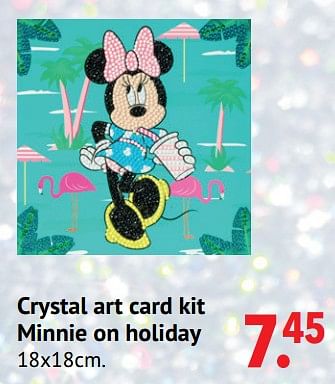 Aanbiedingen Crystal art card kit minnie on holiday - Diamond Dotz - Geldig van 11/10/2021 tot 06/12/2021 bij Multi Bazar