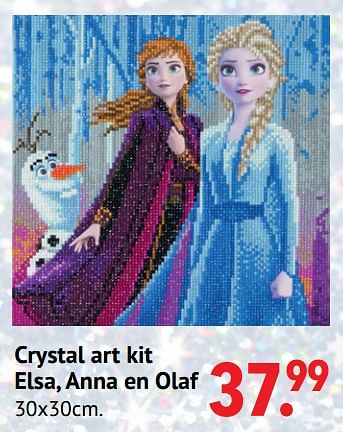 Aanbiedingen Crystal art kit elsa, anna en olaf - Diamond Dotz - Geldig van 11/10/2021 tot 06/12/2021 bij Multi Bazar