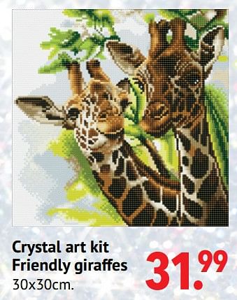 Aanbiedingen Crystal art kit friendly giraffes - Diamond Dotz - Geldig van 11/10/2021 tot 06/12/2021 bij Multi Bazar