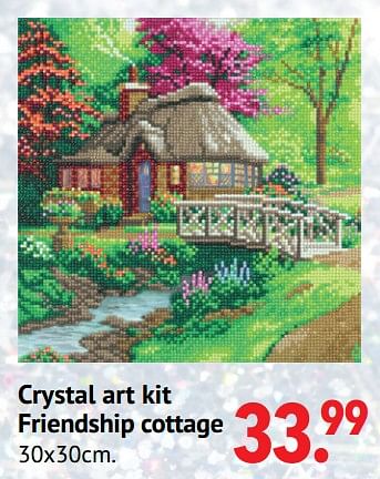 Aanbiedingen Crystal art kit friendship cottage - Diamond Dotz - Geldig van 11/10/2021 tot 06/12/2021 bij Multi Bazar