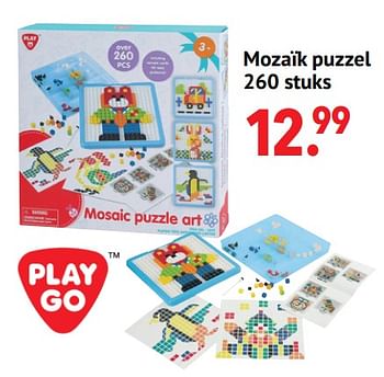 Aanbiedingen Mozaïk puzzel - Play-Go - Geldig van 11/10/2021 tot 06/12/2021 bij Multi Bazar