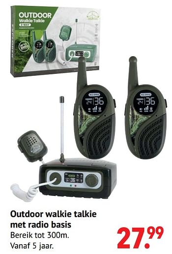 Aanbiedingen Outdoor walkie talkie met radio basis - Huismerk - Multi Bazar - Geldig van 11/10/2021 tot 06/12/2021 bij Multi Bazar