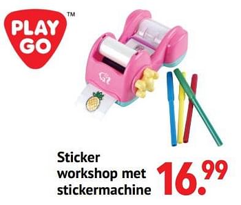 Aanbiedingen Sticker workshop met stickermachine - Play-Go - Geldig van 11/10/2021 tot 06/12/2021 bij Multi Bazar