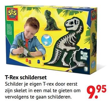 Aanbiedingen T-rex schilderset - SES - Geldig van 11/10/2021 tot 06/12/2021 bij Multi Bazar