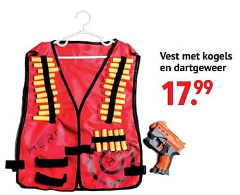 Aanbiedingen Vest met kogels en dartgeweer - Huismerk - Multi Bazar - Geldig van 11/10/2021 tot 06/12/2021 bij Multi Bazar