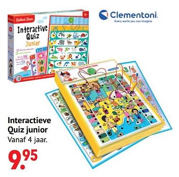 Aanbiedingen Interactieve quiz junior - Clementoni - Geldig van 11/10/2021 tot 06/12/2021 bij Multi Bazar