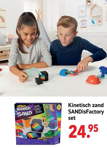 Aanbiedingen Kinetisch zand sandisfactory set - Kinetic Sand - Geldig van 11/10/2021 tot 06/12/2021 bij Multi Bazar