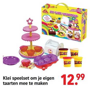 Aanbiedingen Klei speelset om je eigen taarten mee te maken - Peipele - Geldig van 11/10/2021 tot 06/12/2021 bij Multi Bazar