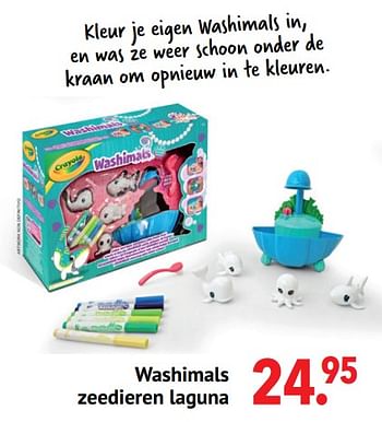 Aanbiedingen Washimals zeedieren laguna - Crayola - Geldig van 11/10/2021 tot 06/12/2021 bij Multi Bazar