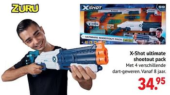 Aanbiedingen X-shot ultimate shootout pack - Zuru - Geldig van 11/10/2021 tot 06/12/2021 bij Multi Bazar