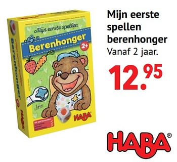 Aanbiedingen Mijn eerste spellen berenhonger - Haba - Geldig van 11/10/2021 tot 06/12/2021 bij Multi Bazar