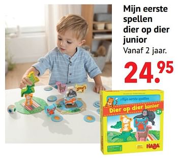 Aanbiedingen Mijn eerste spellen dier op dier junior - Haba - Geldig van 11/10/2021 tot 06/12/2021 bij Multi Bazar