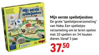 Aanbiedingen Mijn eerste spelletjesdoos - Haba - Geldig van 11/10/2021 tot 06/12/2021 bij Multi Bazar