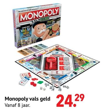 Aanbiedingen Monopoly vals geld - Hasbro - Geldig van 11/10/2021 tot 06/12/2021 bij Multi Bazar