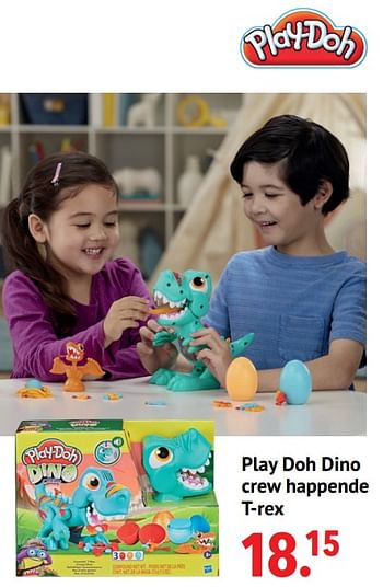 Aanbiedingen Play doh dino crew happende t-rex - Play-Doh - Geldig van 11/10/2021 tot 06/12/2021 bij Multi Bazar