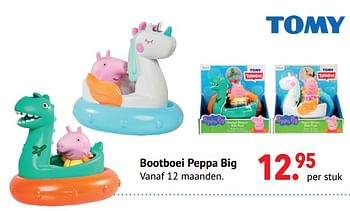 Aanbiedingen Bootboei peppa big - Tomy - Geldig van 11/10/2021 tot 06/12/2021 bij Multi Bazar